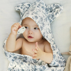 Дитячий рушник з кутиком Elodie Details Garden Leo Toile 80х80 см.