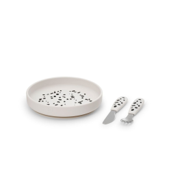 Elodie Набір дитячого посуду Eat Dalmatian Dots з харчового силікону