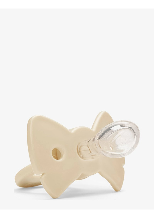 Elodie Анатомічна силіконова пустушка Binky Bow Oat White 3 міс.+, розмір 2