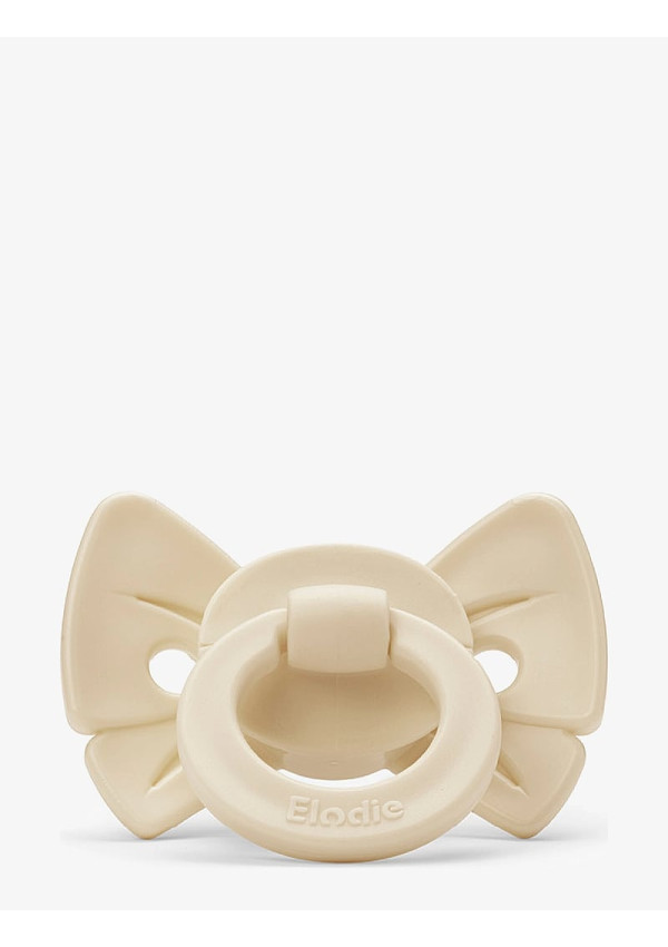 Elodie Анатомічна силіконова пустушка Binky Bow Oat White 3 міс.+, розмір 2