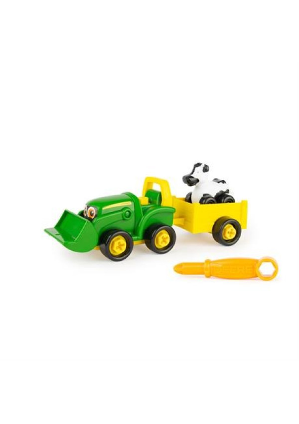 Ігровий набір-конструктор John Deere Kids Трактор із ковшем і причепом 